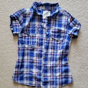Womens H&M Plaid Button Up